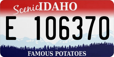 ID license plate E106370