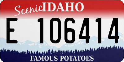 ID license plate E106414