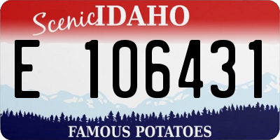 ID license plate E106431