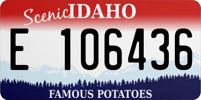 ID license plate E106436