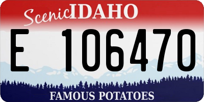 ID license plate E106470