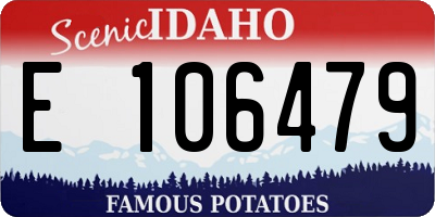 ID license plate E106479