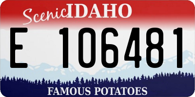 ID license plate E106481
