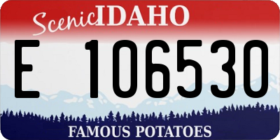 ID license plate E106530