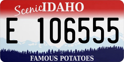ID license plate E106555