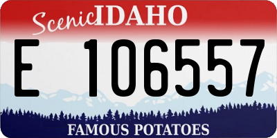 ID license plate E106557