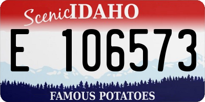 ID license plate E106573
