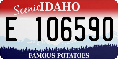 ID license plate E106590