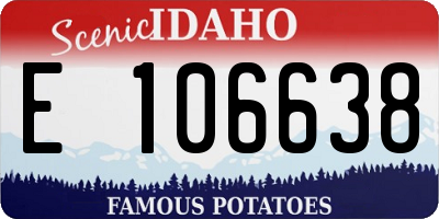 ID license plate E106638