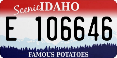 ID license plate E106646