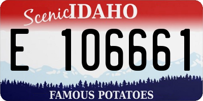 ID license plate E106661