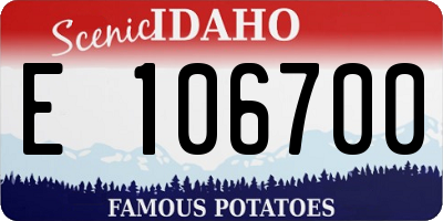 ID license plate E106700