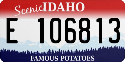 ID license plate E106813