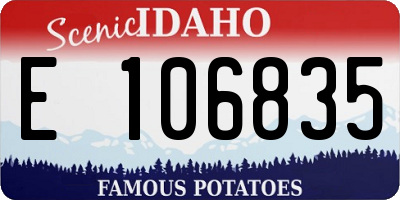 ID license plate E106835