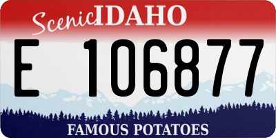 ID license plate E106877