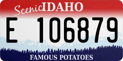 ID license plate E106879