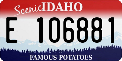 ID license plate E106881