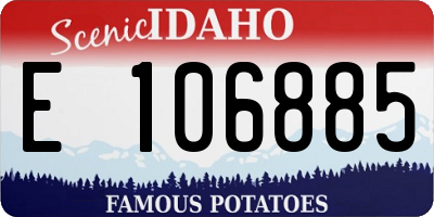 ID license plate E106885