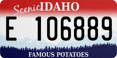 ID license plate E106889