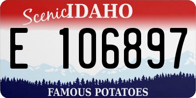 ID license plate E106897
