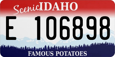 ID license plate E106898