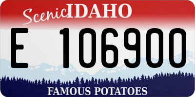 ID license plate E106900
