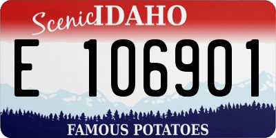 ID license plate E106901