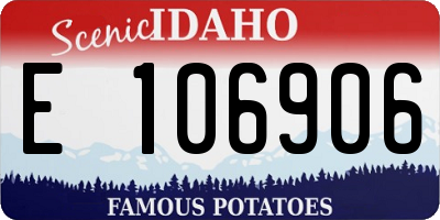 ID license plate E106906