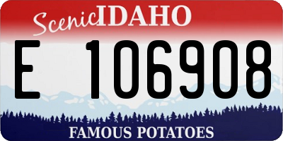 ID license plate E106908