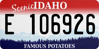 ID license plate E106926