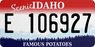 ID license plate E106927