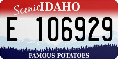 ID license plate E106929