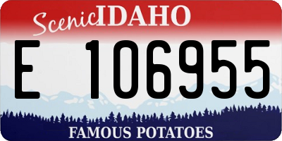 ID license plate E106955
