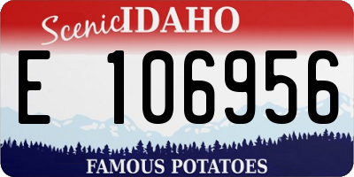 ID license plate E106956