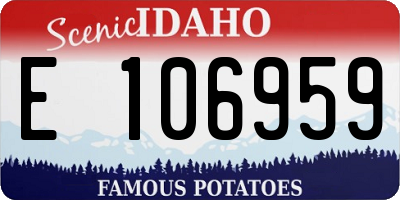 ID license plate E106959