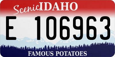 ID license plate E106963