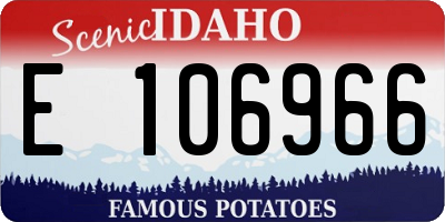 ID license plate E106966