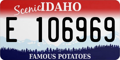ID license plate E106969