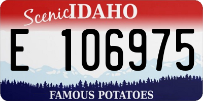 ID license plate E106975