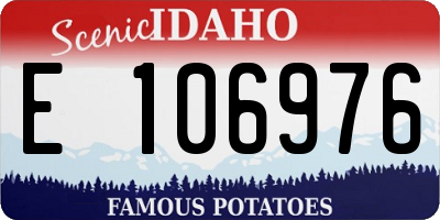 ID license plate E106976