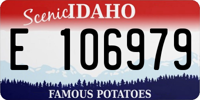 ID license plate E106979