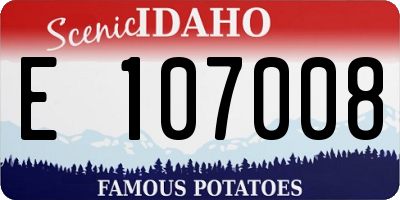 ID license plate E107008