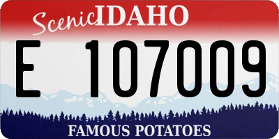 ID license plate E107009