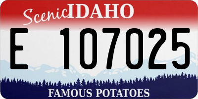 ID license plate E107025