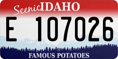 ID license plate E107026