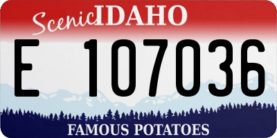 ID license plate E107036