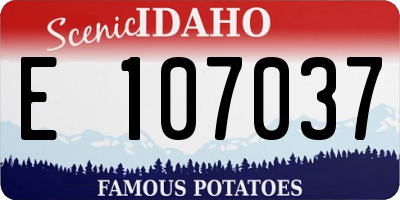 ID license plate E107037
