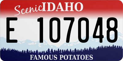 ID license plate E107048