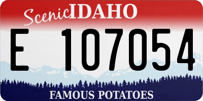 ID license plate E107054