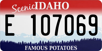 ID license plate E107069